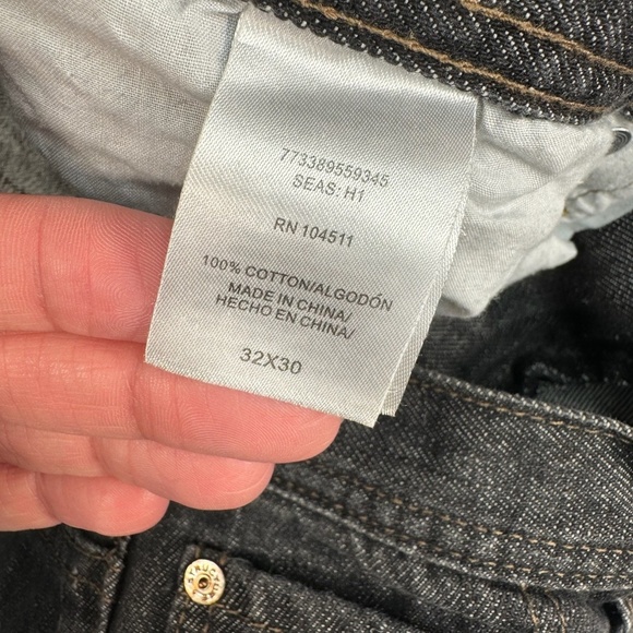 Structure Jeans Mens Size 32X30 Gray Black Slim Straight Leg - Picture 6 of 13